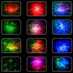 Nebulosa luminosa con colori vivaci e effetti di luce.