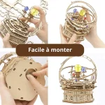 Oggetto scientifico in legno, facile da montare, con parti mobili e dettagli intricati, ideale per appassionati di scienza e decorazioni educative.