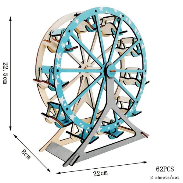 Ruota di Newton in legno e metallo, modello decorativo e scientifico, perfetta come oggetto da collezione o decorazione per appassionati di fisica e scienza.