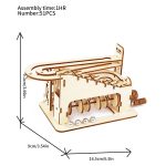 Modello di pianoforte in legno per esperimenti scientifici, perfetto come decorazione educativa e oggetto da collezione.