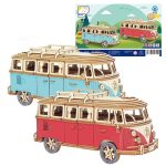 Set di vetture in legno per decorazioni scientifiche, perfette per ambienti educativi e decorativi, con dettagli realistici e colori vivaci.