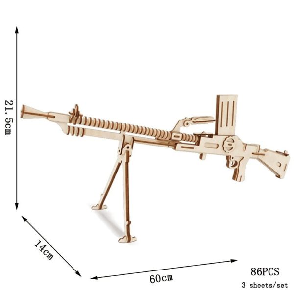Modellino di cannocchiale in legno con supporto stabile, perfetto come decorazione scientifica o giocattolo educativo, altezza circa 21,5 cm.