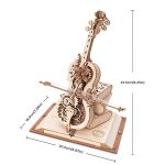 Strumento musicale in legno 3D con dettagli intricati, base in legno e parti mobili, perfetto come decorazione scientifica o oggetto da collezione.