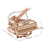 Modello di pianoforte in legno 3D puzzle, dettagliato e decorativo, perfetto come oggetto scientifico e decorativo.
