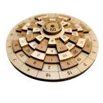 Punteggio di gioco in legno con numeri e segnalini, perfetto come decorazione scientifica o oggetto da collezione. Realizzato in materiali di alta qualità, ideale per appassionati di scienza e giochi.