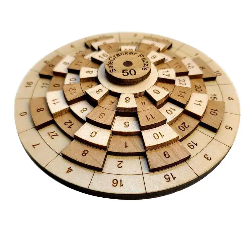Punteggio di gioco in legno con numeri e segnalini, perfetto come decorazione scientifica o oggetto da collezione. Realizzato in materiali di alta qualità, ideale per appassionati di scienza e giochi.