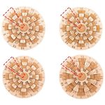 Mensa in legno decorativa con numeri e puntatore rosso, perfetta come oggetto scientifico e decorativo per appassionati di matematica e scienza.
