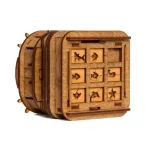 Puzzle in legno con forme di animali marini, decorazione educativa e decorativa, perfetta per appassionati di scienze e bambini.