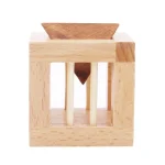 Modello di oggetto scientifico in legno con forma geometrica, decorazione educativa e decorativa per ambienti scientifici e educativi.