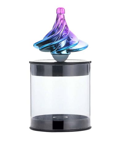 Vaso decorativo in vetro colorato con fiocco artistico, perfetto come oggetto di design e decorazione scientifica.
