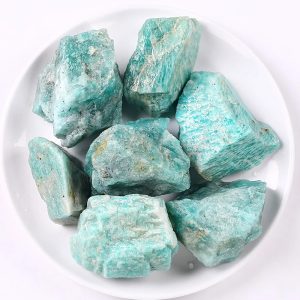Set di cristalli di Amazonite autentici, pietre grezze di colore verde acqua, perfetti per decorazioni scientifiche e collezioni mineralogiche.