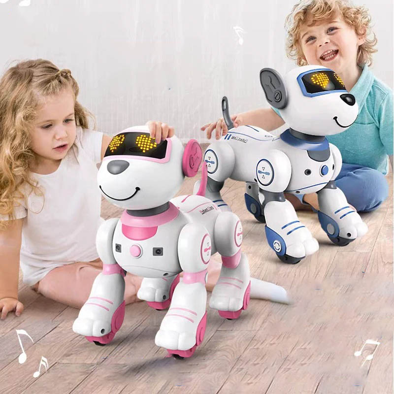 Robot educativo per bambini con funzioni interattive e luci LED, ideale per stimolare l'apprendimento e la creatività dei più piccoli.