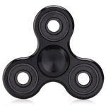 Fidget spinner scientifico in plastica nera, oggetto decorativo e da collezione con design ispirato alla scienza. Perfetto come decorazione da scrivania o regalo originale.