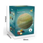 Modello di Saturno in miniatura per decorazioni scientifiche e educative, perfetto come oggetto decorativo o per attività didattiche sulla pianeta.