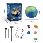 Modello di Terra in miniatura per attività educative e decorazioni scientifiche, con dettagli realistici e dimensioni compatte di 80mm di diametro.