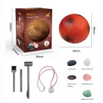 Kit di modellismo planetario con rappresentazione di Marte, include elementi per creare un modello realistico del pianeta rosso, perfetto per decorazioni scientifiche educative.