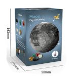 Pulsante di luna da escavazione con pietre colorate e pendente a forma di luna, perfetta come decorazione scientifica e oggetto educativo per appassionati di astronomia.