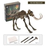 Mammut scheletro in plastica 3D, perfetto per modellismo, decorazioni scientifiche e educative, con strumenti inclusi per assemblaggio.
