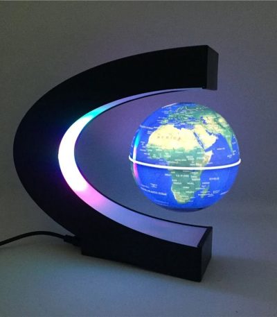 Modello 3D della Terra con illuminazione LED, decorazione scientifica educativa e moderna, perfetta per appassionati di scienza e studenti.
