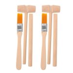 Set di martelli e pennelli in legno per decorazioni e oggetti scientifici, perfetti per progetti educativi e decorativi.