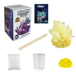 Kit per creare cristalli di sale al vapor con materiali inclusi, perfetto per esperimenti scientifici e decorazioni.