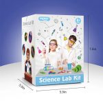 Kit laboratorio scientifico per bambini con esperimenti di chimica e fisica.