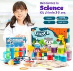 Esperimento di chimica per bambini 3-5 anni con kit educativo.