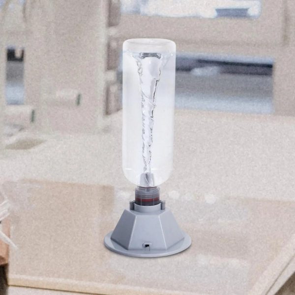 Pallone di Van de Graaff con base in plastica, utilizzato per dimostrazioni di elettricità statica e fenomeni scientifici.