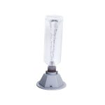 Vaso di esperimento con liquido in movimento, oggetto scientifico decorativo, ideale per ambienti educativi e di design, realizzato in materiali trasparenti e resistenti.