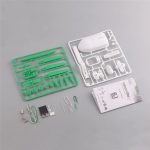Kit di modellismo scientifico con parti in plastica e metallo, ideale per progetti educativi e decorazioni a tema scientifico. Include strumenti e componenti per creare modelli dettagliati.