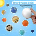 Modello di Sistema Solare con sfere in polistirene e bastoncini di bambù.
