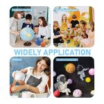 Oggetto scientifico educativo con immagini di attività didattiche e creative per bambini, tra cui insegnamento della geografia, apprendimento precoce, pittura e creazioni artigianali spaziali.