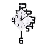 Orologio decorativo con design scientifico, numeri grandi e lancette precise, ideale per ambienti moderni e studi.