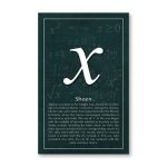 Simbolo x in evidenza, rappresenta variabili e funzioni matematiche, simbolo universale in algebra e scienze. Perfetto come decorazione scientifica per ambienti educativi e di studio.