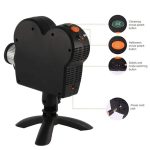 Proiettore a forma di cuore con luci LED, pulsanti per modalità natalizia, Halloween e accensione, con presa per cavo di alimentazione, ideale come decorazione scientifica e festiva.