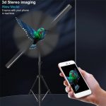 Modello di colibrì in 3D con tecnologia stereo, sincronizzato con smartphone in tempo reale, perfetto come decorazione scientifica innovativa.