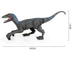 T-Rex in plastica articolato, perfetto come oggetto decorativo scientifico o giocattolo educativo, con dettagli realistici e dimensioni di 45 cm di lunghezza e 17 cm di altezza.