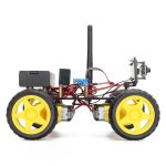Robot educativo con motore e circuiti elettronici.