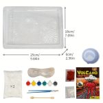 Piatto di plastica trasparente con dimensioni 25x18x6 cm, ideale per esperimenti di laboratorio e decorazioni tematiche.