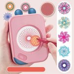 Strumento di disegno geometrico per bambini con rotella e penna, ideale per creare motivi colorati e complessi. Perfetto per attività artistiche e educative, stimola la creatività dei più piccoli.