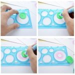 Strumento di geometria con disegno di spirale.
