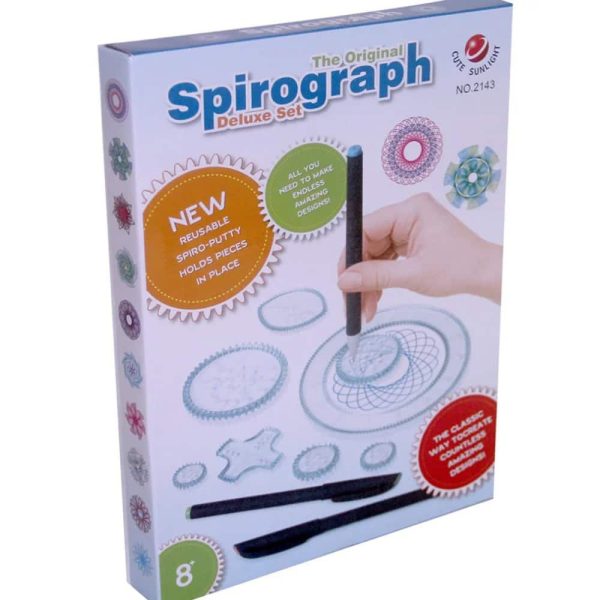 Set di strumenti scientifici per creare disegni geometrici complessi.