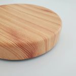 Piatto rotondo in legno naturale con finitura liscia, ideale come decorazione scientifica o oggetto da esposizione. Perfetto per ambienti moderni e minimalisti.