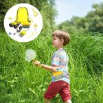 Set di attrezzi scientifici per bambini, inclusi binocolo, lente d'ingrandimento, rete da pesca e zaino, ideale per esplorazioni all'aperto e attività educative.