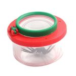Lente d'ingrandimento con insetto in scatola trasparente, perfetta per osservare piccoli dettagli di insetti e altri oggetti scientifici, ideale per attività educative e hobby scientifici.