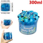 Vaso di gelatina di mare con decorazioni scientifiche, perfetto come oggetto decorativo o giocattolo educativo, con capacità di 300ml e design colorato.