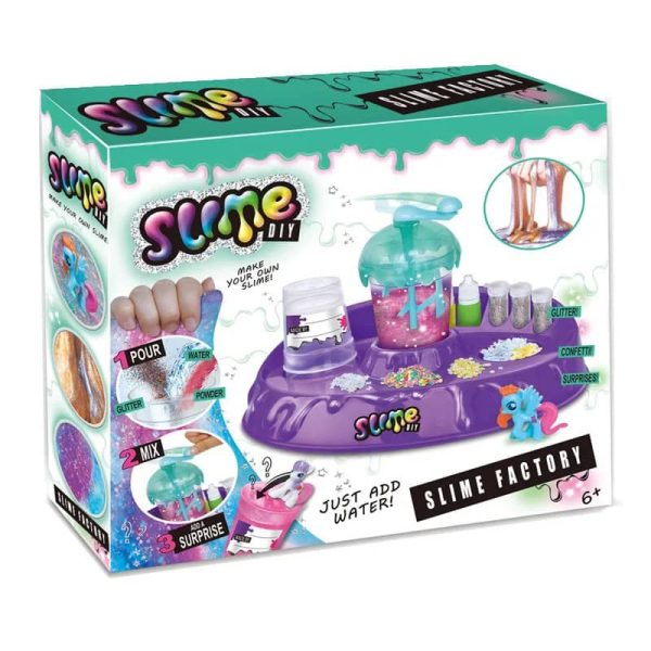 Kit per creare slime fai-da-te con laboratorio scientifico, include ingredienti e strumenti per divertenti esperimenti di slime colorato e glitterato, ideale per bambini e appassionati di scienza.