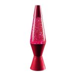 Lava lamp rosa con glitter, decorazione scientifica colorata, oggetto decorativo luminoso e originale per ambienti moderni e creativi.
