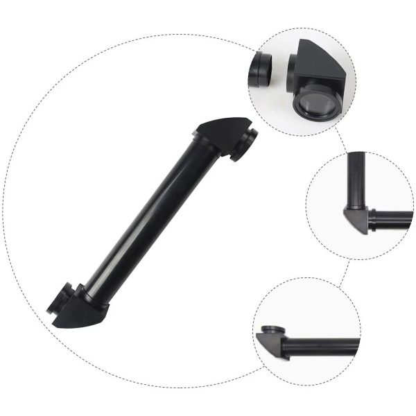 Supporto regolabile in metallo per microscopio, con basi antiscivolo e rotelle, ideale per laboratori e studi scientifici.