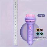 Rasoio elettrico rosa con luci LED e decorazioni scientifiche, ideale come oggetto decorativo o regalo per appassionati di scienza e tecnologia.